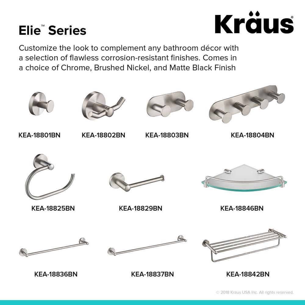 Kraus Elie 24 in. Single Towel Bar, Brushed Nickel