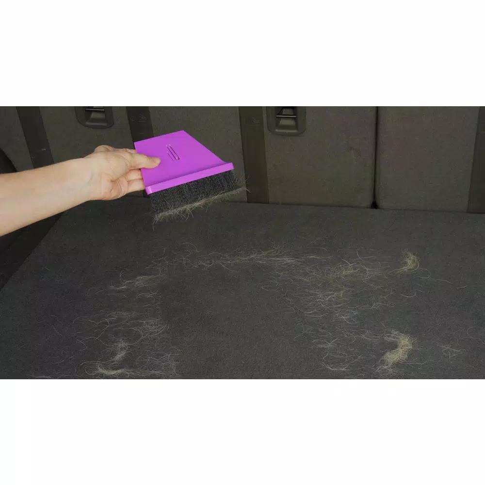 WISP miniWISP 6 in. Purple Whisk Broom and 7 in. Dustpan Set with Electrostatic Bristle Seal Technology
