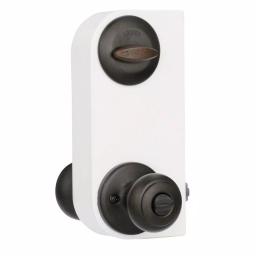Kwikset Cove Venetian Bronze Exterior Entry Door Knob and Single Cylinder Deadbolt Combo Pack thumbnail 3