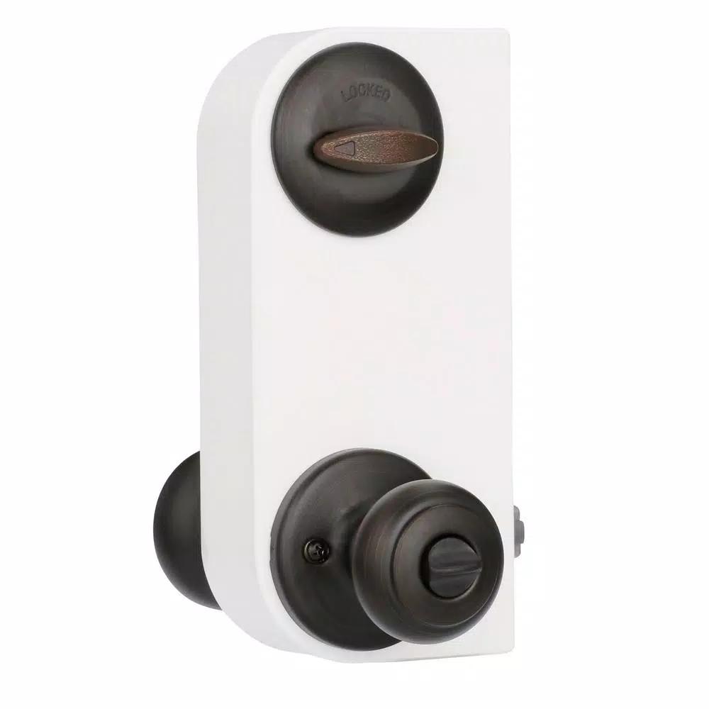 Kwikset Cove Venetian Bronze Exterior Entry Door Knob and Single Cylinder Deadbolt Combo Pack