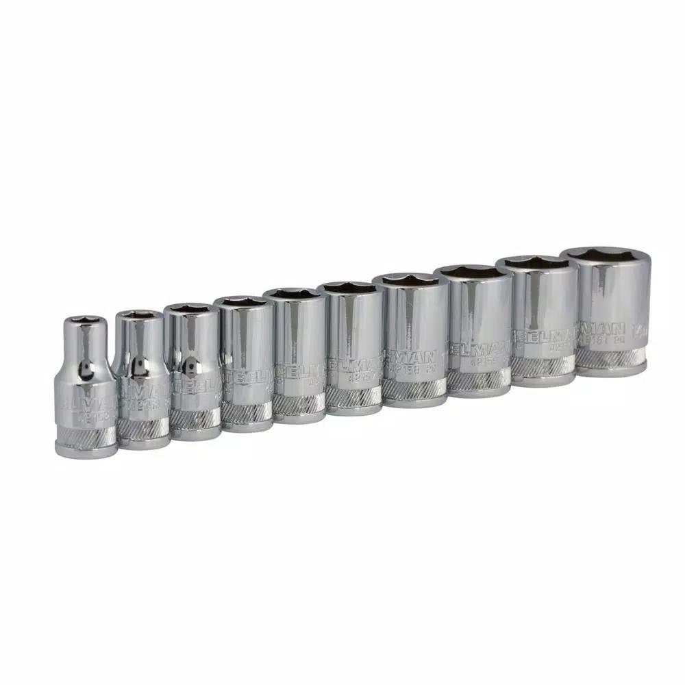 Steelman 10-Piece 1/4 in. Drive 6-Point Metric Socket Set