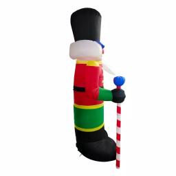 ALEKO's 8 ft. Christmas Inflatable Nutcracker with LED Lights and UL Certified Blower thumbnail 4