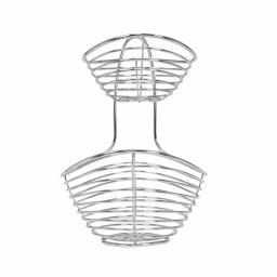 Spectrum Opus Arched 2-Tier Chrome Server Basket, Steel Fruit and Vegetable Organizer thumbnail 3