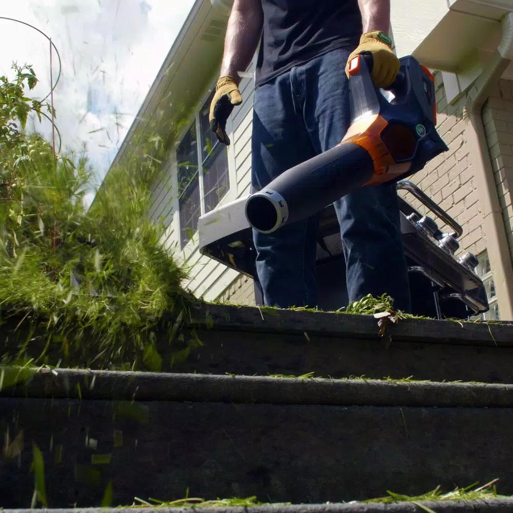Scotts 62V Cordless Handheld Leaf Blower, 500 CFM, 140 MPH with 2.5 Ah Battery and Charger