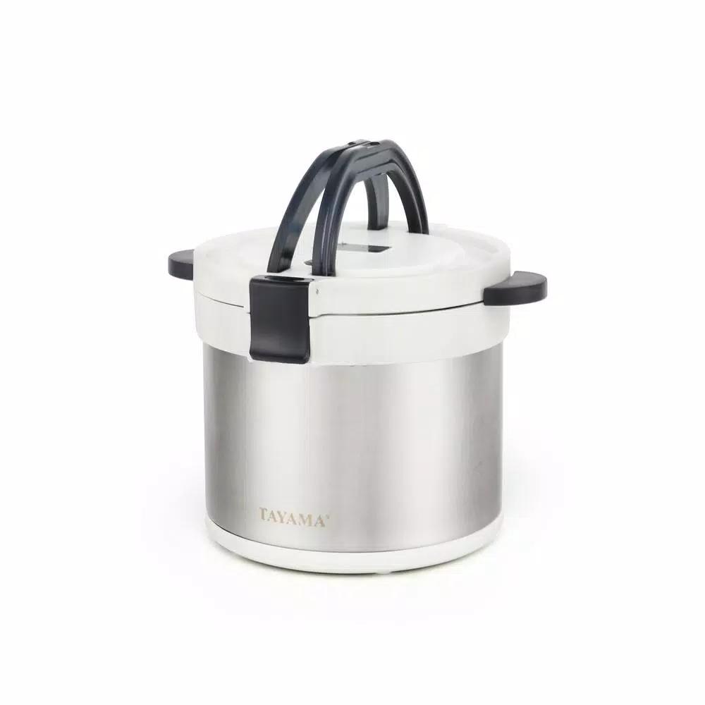 Tayama TXM-70XL 7 Qt. Stainless Steel Thermal Cooker and Slow Cooker, White