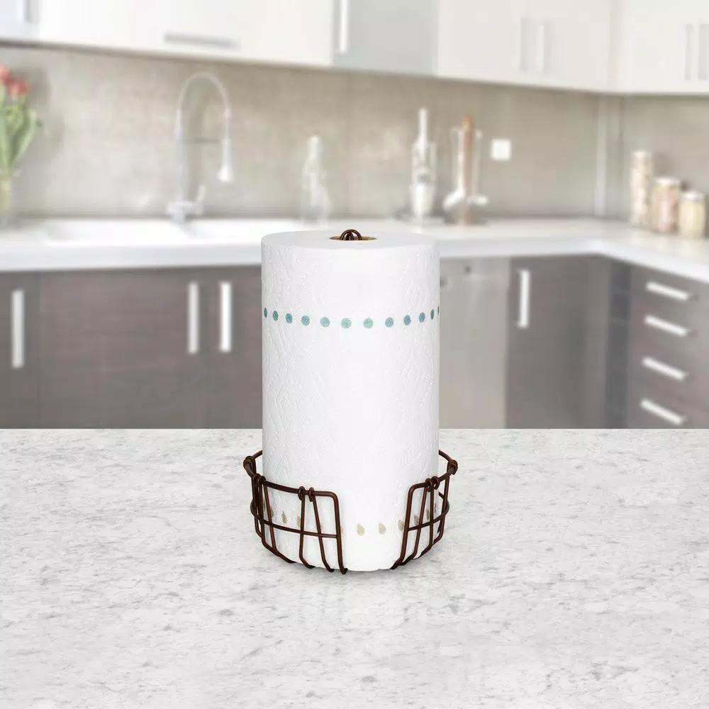 Spectrum Austin Rustic Steel Paper Towel Holder - Bronze