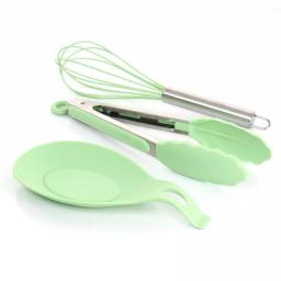 MegaChef 12-Piece Mint Green Silicone Kitchen Utensil Set thumbnail 3