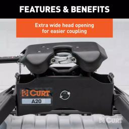 CURT A20 20K 5th Wheel Hitch - 20,000 lbs. Capacity thumbnail 7