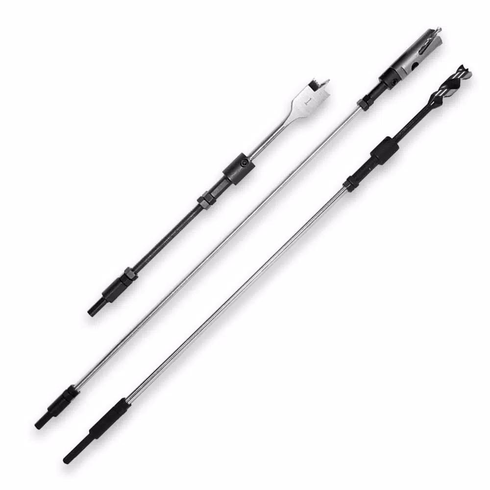 Rack-A-Tiers Javelin 3/8 in. Carbon Steel All-in-One Drilling Bit Extension Set