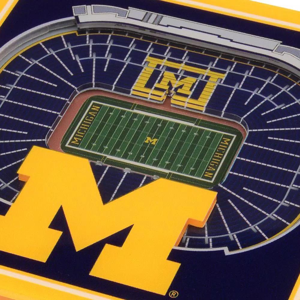 YouTheFan NCAA Michigan Wolverines StadiumViews 3D Acrylic Coasters, 2-Pack