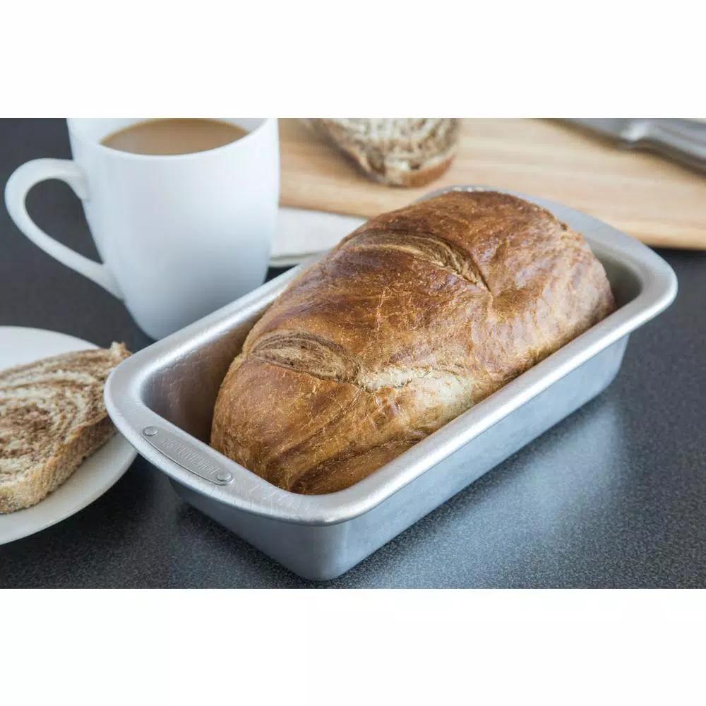 Doughmakers 8.5 x 4.5 in. Heavy Duty 16 Gauge Aluminum Loaf Pan with Patented Pebble Pattern