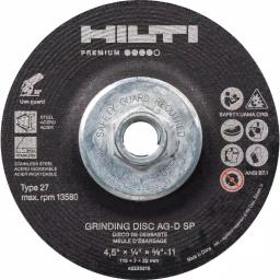 Hilti 7 in. Zirconium Grinding Disc, Type 27, 1/4 in. x 5/8 in. Arbor, 10-Pack thumbnail 1