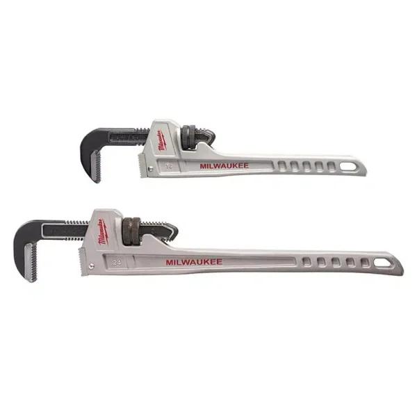 Milwaukee 2-Piece Aluminum Pipe Wrench Set, 14 in. and 24 in.