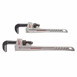 Milwaukee 2-Piece Aluminum Pipe Wrench Set, 14 in. and 24 in. thumbnail 1