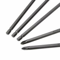 STARK USA Stark 6 in. Phillips Screwdriver Bit Set, Extra-Long Magnetic S2 Steel Bits, 1/4 in. Hex Shank (5-Pack) thumbnail 2