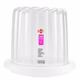 Unbranded Snips 28 cm White Cake Holder and Carrier with Protective Cover thumbnail 2