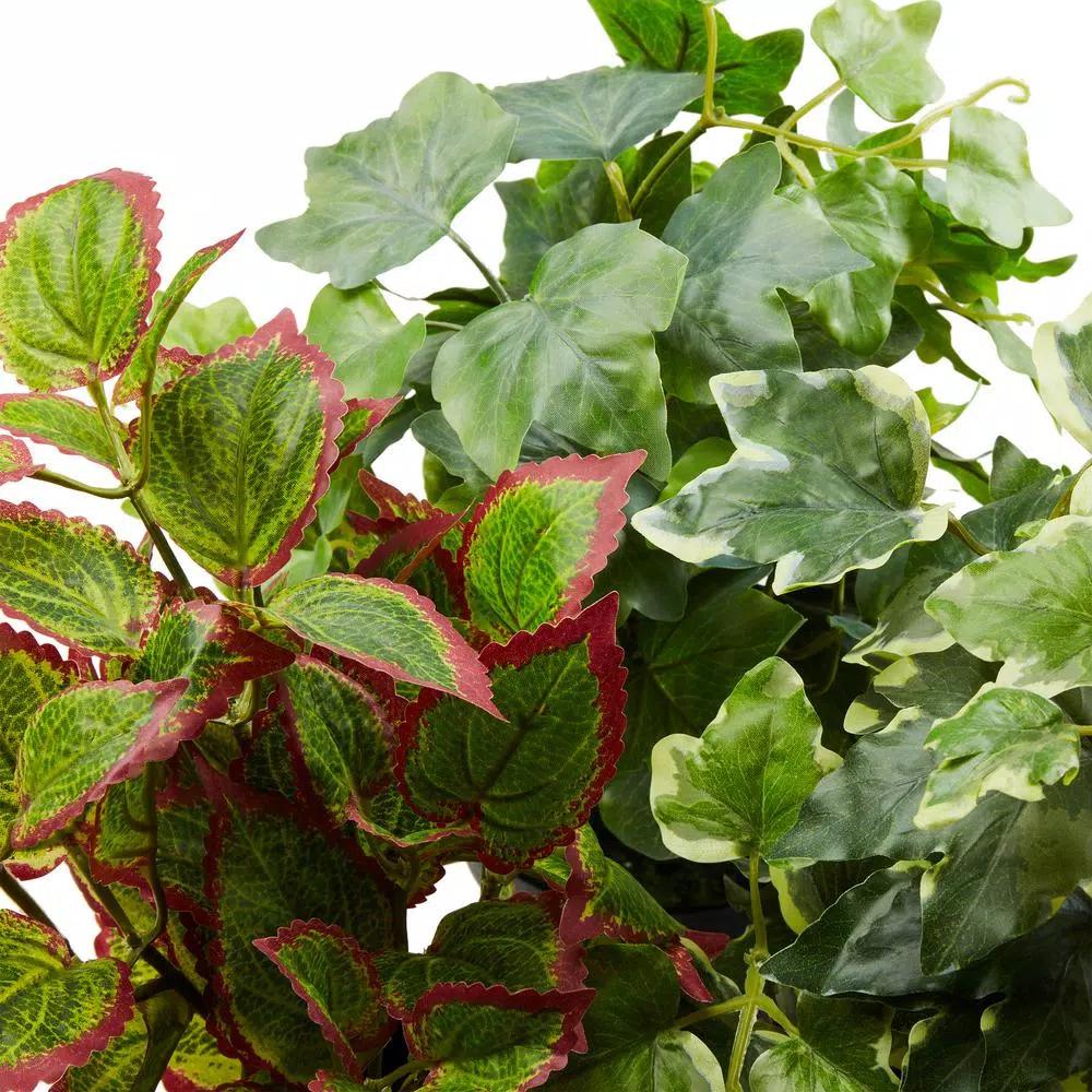 Pure Garden 13.5 in. Assorted Faux Foliage Arrangement Set of 3
