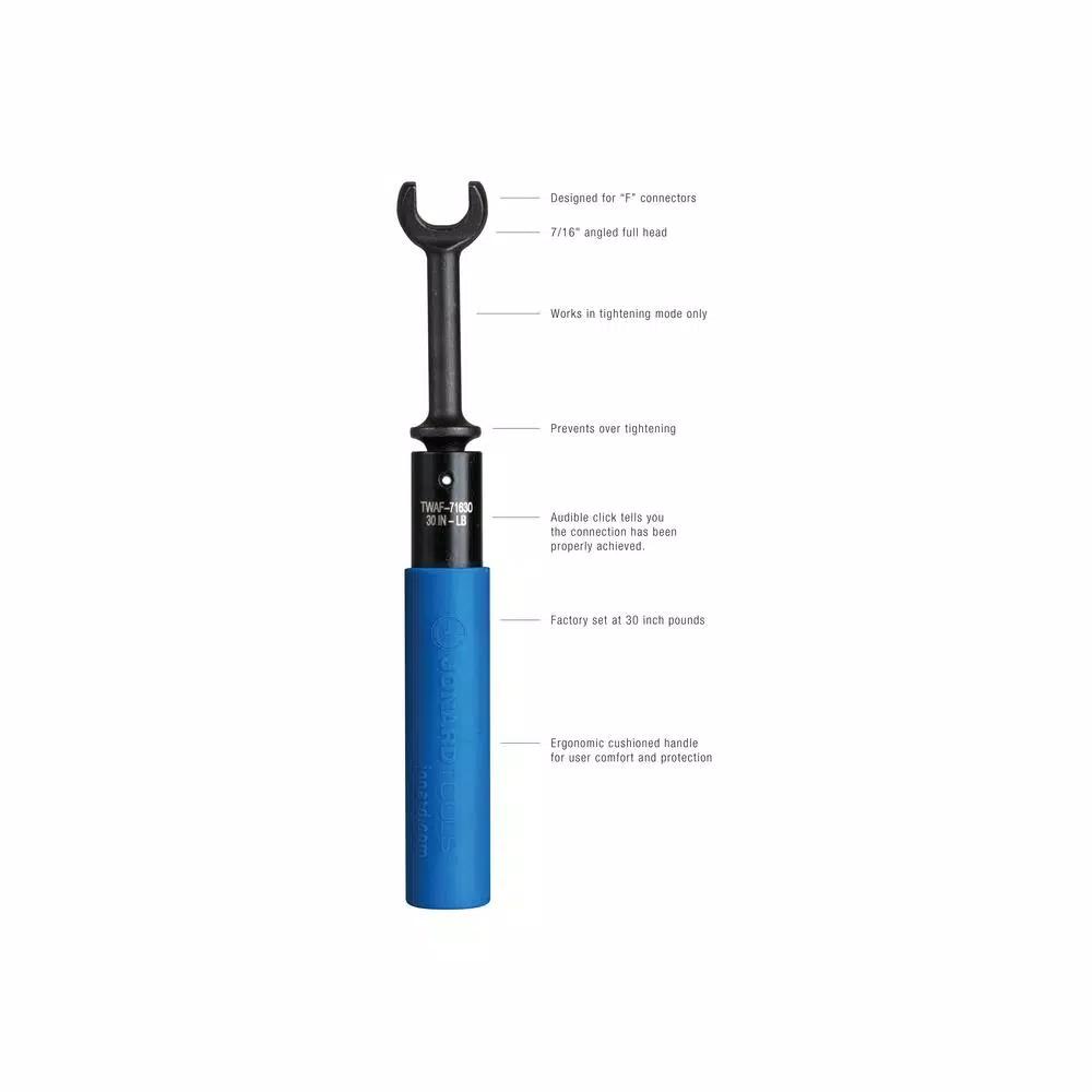 Jonard Tools 7/16 in. 30 in-lb Torque Wrench with Black Oxide Finish