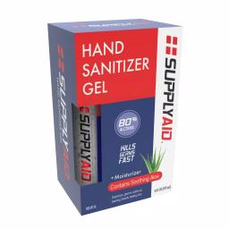 SupplyAID 80% Alcohol Hand Sanitizer Gel with Aloe Vera, 16 oz. Pump Bottle thumbnail 2