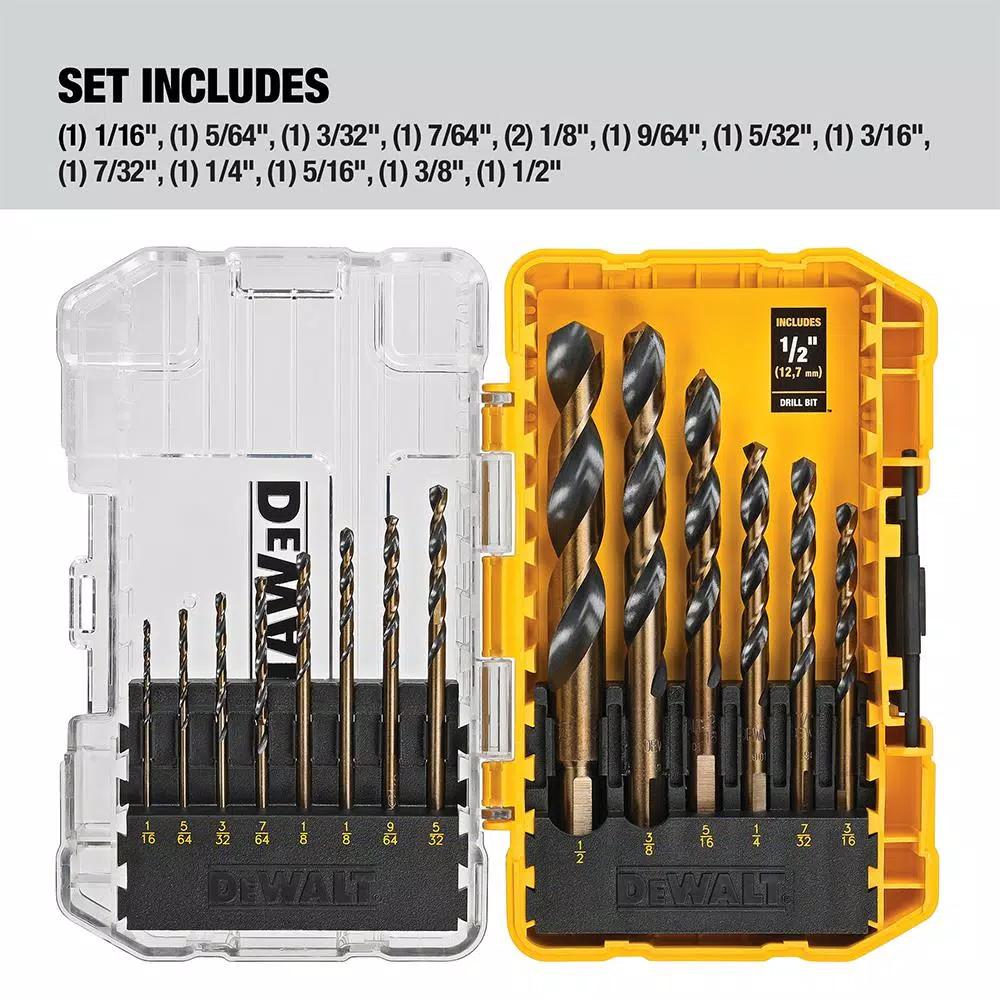 DEWALT 43-Piece Screwdriver and Black Oxide Drill Bit Set with Tough Case