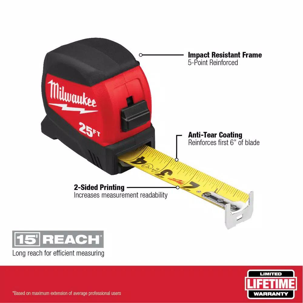 Milwaukee Torque Lock Locking Pliers Set & 25 ft. Compact Tape Measure Combo