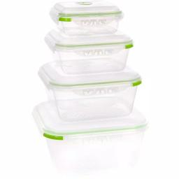 Ozeri INSTAVAC Green Earth 8-Piece Food Storage Container Set with Vacuum Seal and Locking Lids thumbnail 4