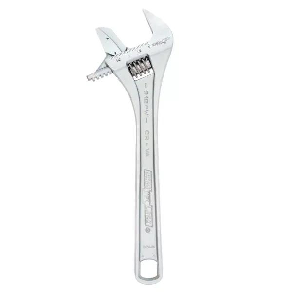 Channellock 812PW 12 in. Chrome Reversible Jaw Adjustable Wrench