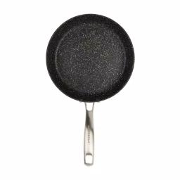 MasterPan Granite Ultra 9.5 in. Cast Aluminum Nonstick Frying Pan, Black Marble Finish thumbnail 2