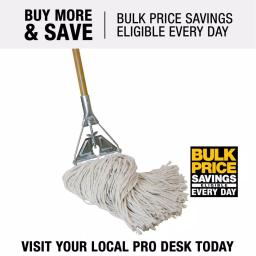 Quickie Jobsite #32 Heavy-Duty Wet String Mop with Hardwood Handle thumbnail 4