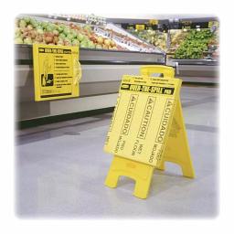 Rubbermaid Bilingual Over-the-Spill Pad Tablet, 16.5 x 14 in., Polypropylene Absorbent Safety Sign thumbnail 4