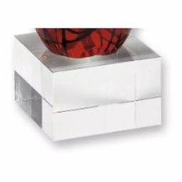 Badash Crystal Monet Murano Style Art Glass Swirl Abstract Centerpiece on Crystal Base, 12 in. thumbnail 2