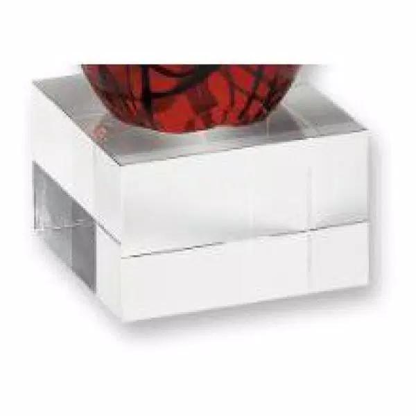 Badash Crystal Monet Murano Style Art Glass Swirl Abstract Centerpiece on Crystal Base, 12 in.