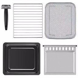 Boyel Living 19 Qt. Air Fryer Toaster Oven with Air Fry, Roast, Toast, Broil, Bake Functions - Sandy Grey thumbnail 3