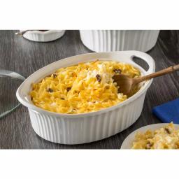 Corningware French White 1.5-Qt Oval Ceramic Casserole Dish with Glass Lid thumbnail 3