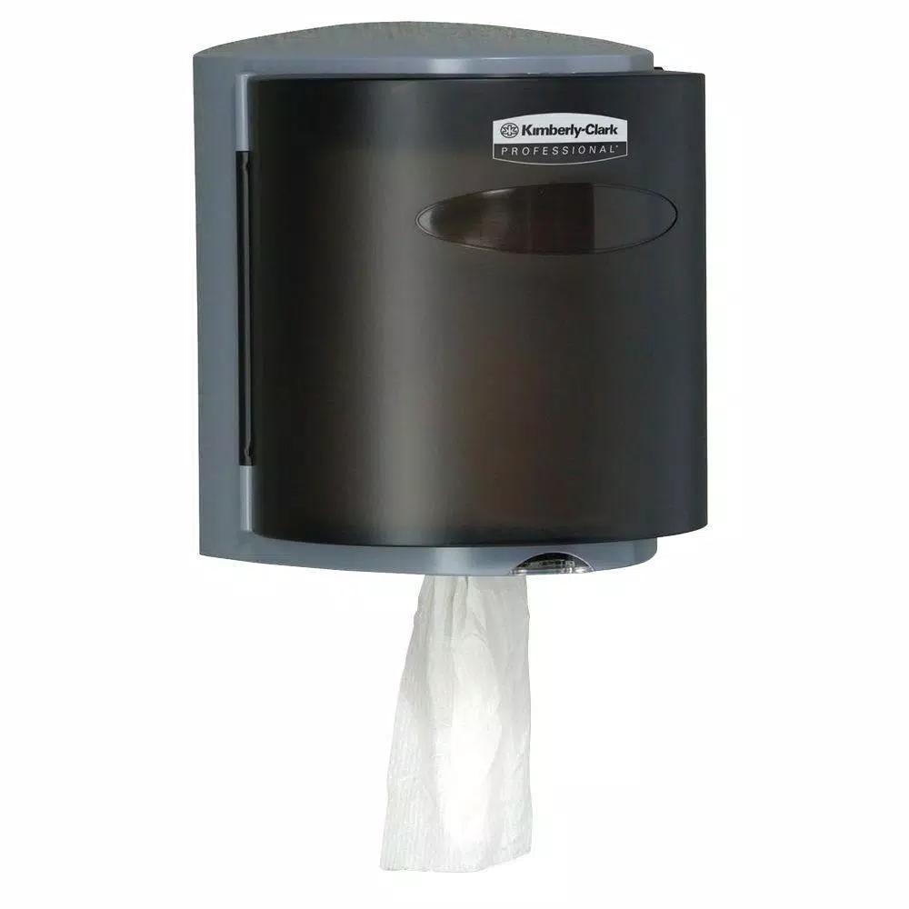 Kimberly-Clark PROFESSIONAL Center Pull Towel Dispenser, Gray, 11.9 x 10.4 x 9.4 in.