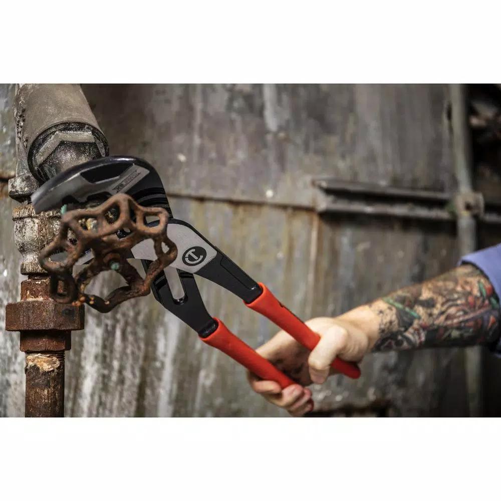 Crescent Z2 10 in. K9 V-Jaw Tongue and Groove Pliers with Dipped Handle