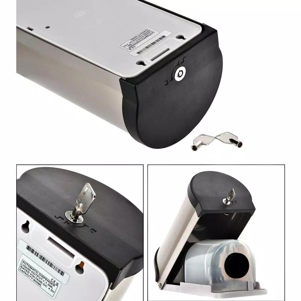 Alpine Industries 800ml Automatic Stainless Steel Gel Sanitizer & Soap Dispenser with Floor Stand