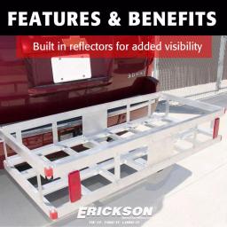 Erickson 48 in. x 22 in. Aluminum Hitch Cargo Carrier, 500 lb. Capacity, 2 in. Receiver thumbnail 2