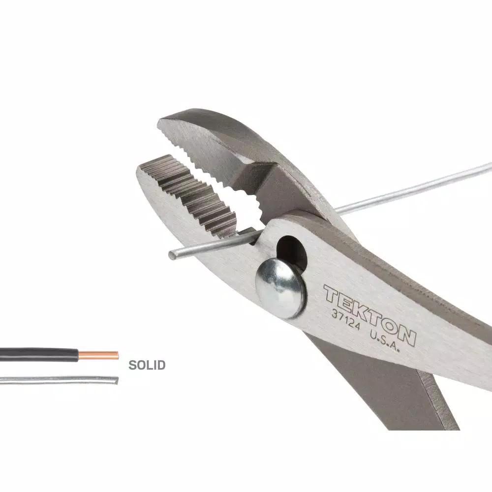 TEKTON 10 in. Slip Joint Pliers with Shear-Type Wire Cutter