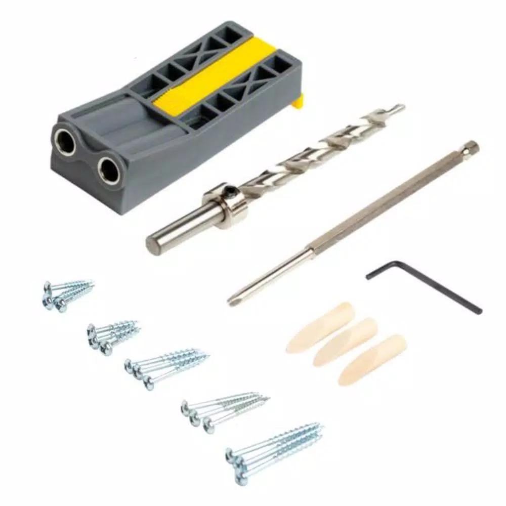 General Tools Pocket Hole Jig Kit with Screws and Dowels, 89-Piece Set