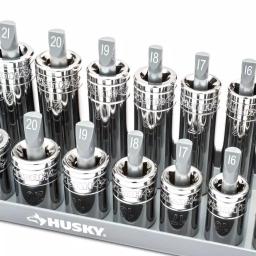 Husky 6-Piece SAE and Metric Socket Rack Set for 1/4 in., 3/8 in., and 1/2 in. Drives thumbnail 2