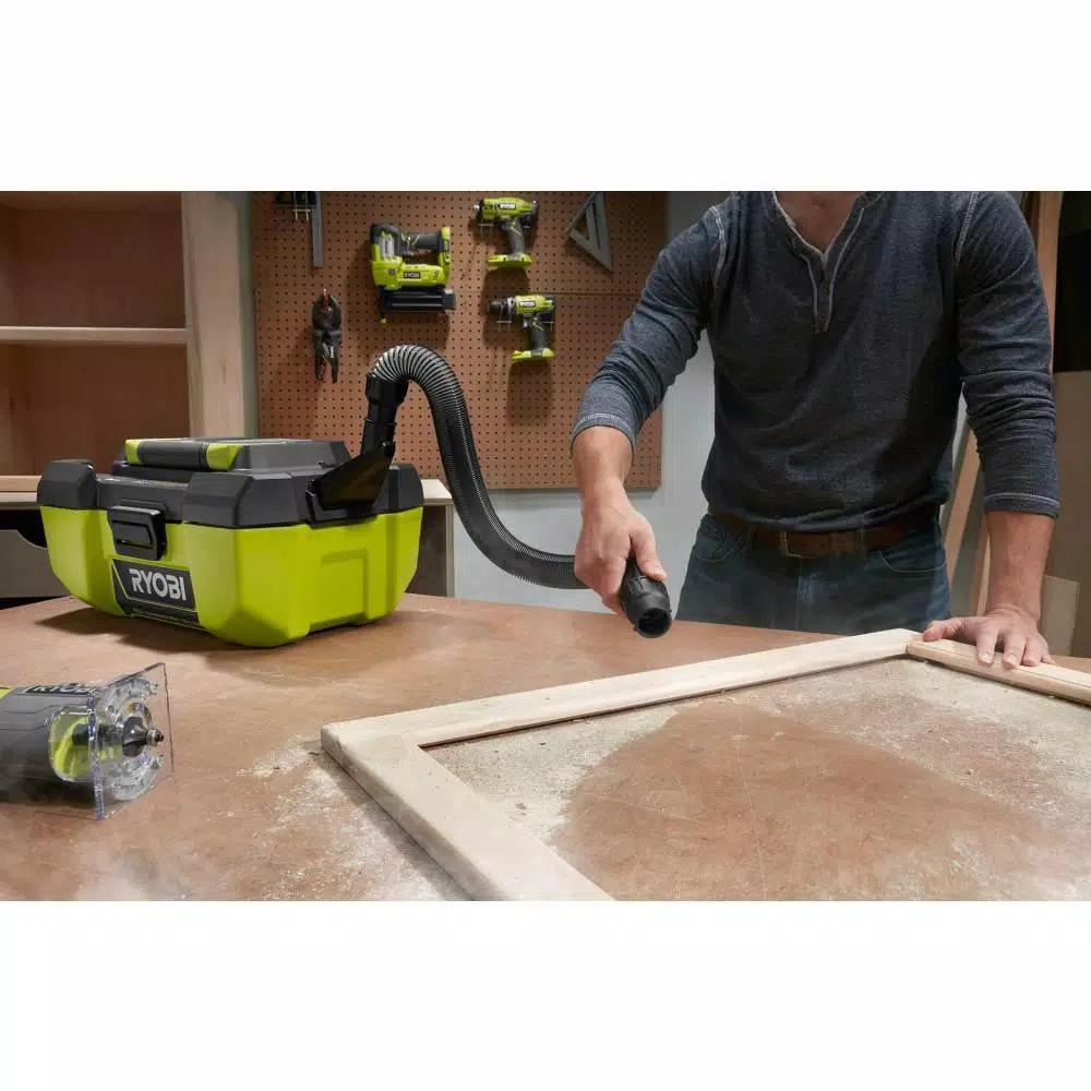 RYOBI 18V ONE+ 3 Gal. Project Wet/Dry Vacuum with 4.0 Ah LITHIUM+ HP Battery