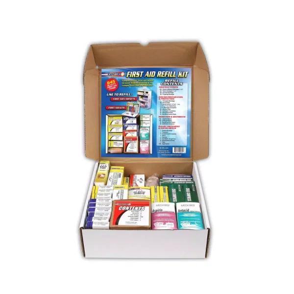 Rapid Care 643-Piece 3-Shelf First Aid Station Refill Kit - ANSI & OSHA Compliant