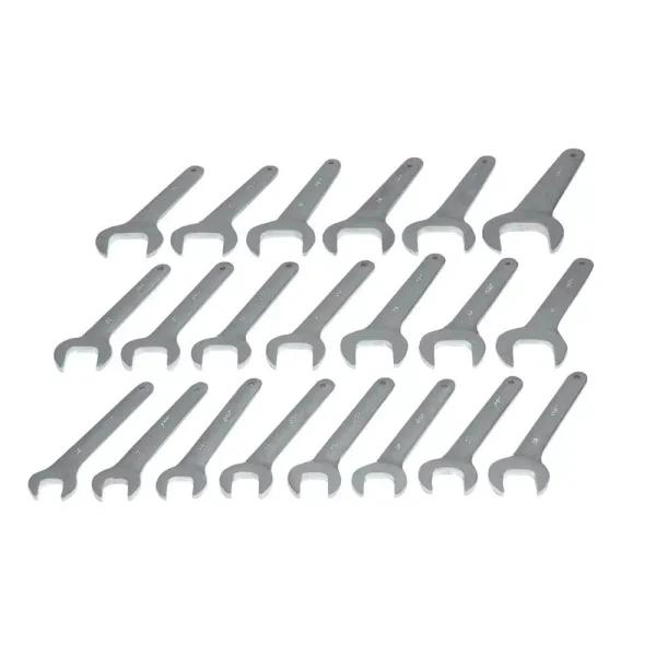 Grand Rapids Industrial Products 21-Piece Jumbo Metric Open End Wrench Set, Drop Forged Heat Treated Steel