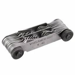 Grand Rapids Industrial Products Grip Thread Pitch Gauge - Dual Metric and SAE Stainless Steel Thread Counter thumbnail 7