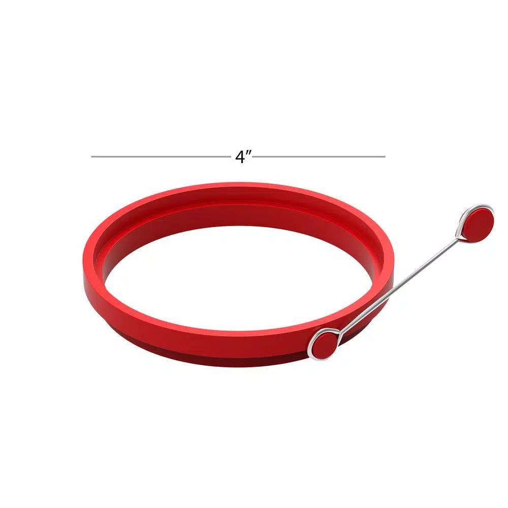 Chef Buddy Nonstick Silicone Egg Ring Molds, 4-Pack