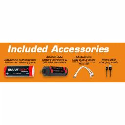Smartech Products HGR-1000 1000 Lumens Dual Powered Rechargeable LED Flashlight and 3500 mAh Power Bank thumbnail 8