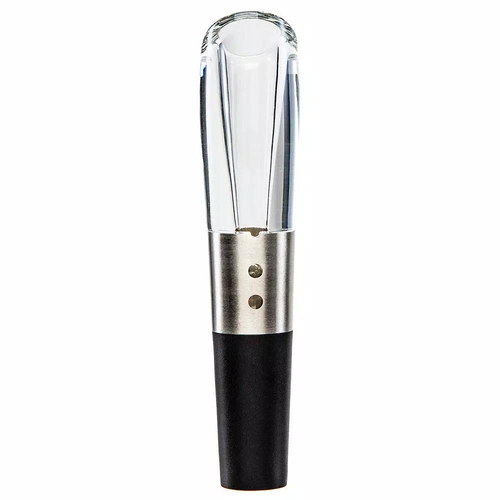 Ivation 3-Pack Clear Acrylic Wine Aerator and Preserver Set with Gift Box