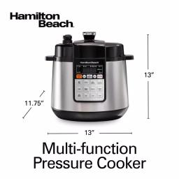 Hamilton Beach 6 Qt. Stainless Steel Multi-Function Electric Pressure Cooker thumbnail 2