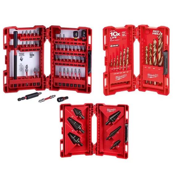 Milwaukee SHOCKWAVE 66-Piece Impact Duty Driver, Cobalt Drill, and Step Bit Set